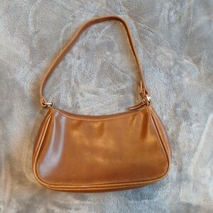Brown Y2K Shoulder Bag Faux Leather Minimalist Purse